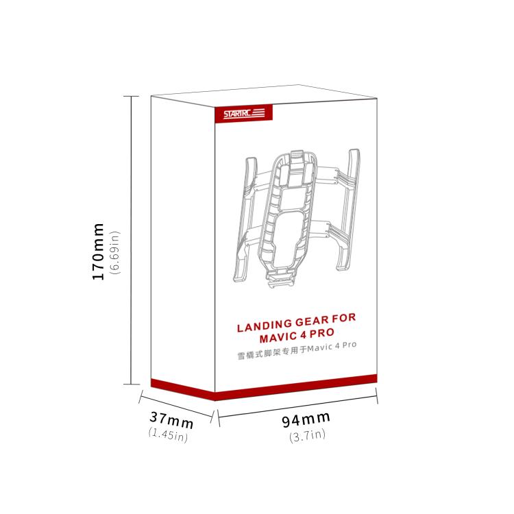 For DJI Mavic 4 Pro STARTRC Sled Anti-fall Anti-dirt Heightened Landing Gear Training Rack (Grey) - Other by STARTRC | Online Shopping UK | buy2fix