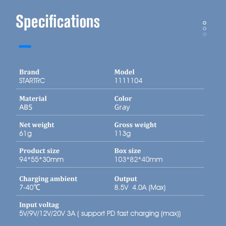 For DJI Mini 3 Pro STARTRC 3 in 1 Charging Butler Battery Charger (Grey) - Other by STARTRC | Online Shopping UK | buy2fix