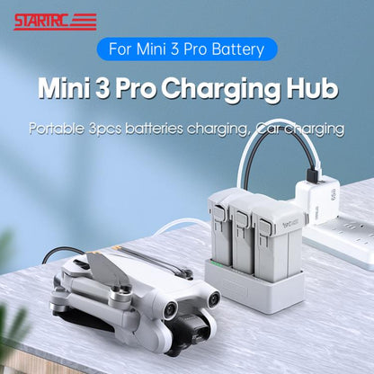 For DJI Mini 3 Pro STARTRC 3 in 1 Charging Butler Battery Charger (Grey) - Other by STARTRC | Online Shopping UK | buy2fix