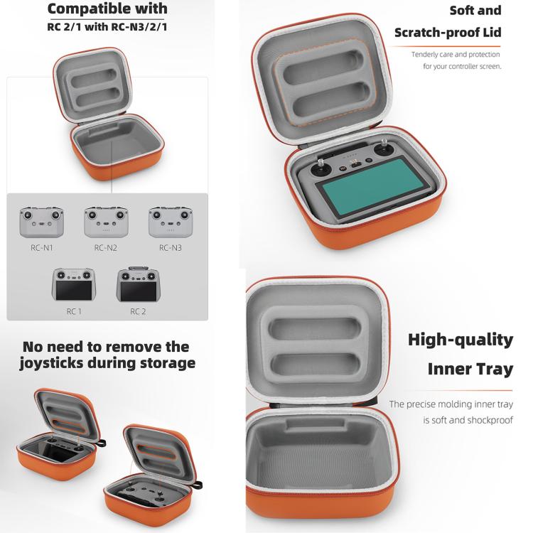 Sunnylife Mini Carrying Case Protective Handbag Portable Clutch Storage Bag for DJI RC 2 / 1 / RC-N3 / N2 / N1 (Grey) - Carry Cases & Bags by Sunnylife | Online Shopping UK | buy2fix