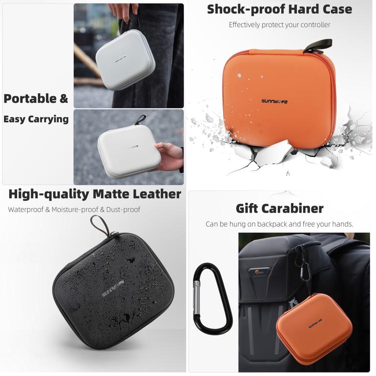 Sunnylife Mini Carrying Case Protective Handbag Portable Clutch Storage Bag for DJI RC 2 / 1 / RC-N3 / N2 / N1 (Grey) - Carry Cases & Bags by Sunnylife | Online Shopping UK | buy2fix