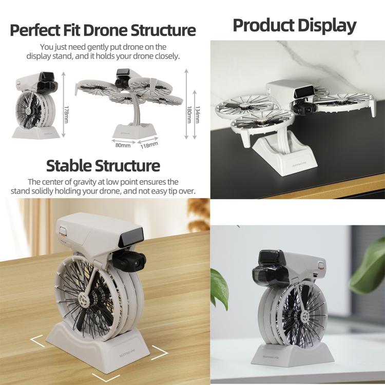 For DJI Flip Sunnylife 2 in 1 Desktop Display Stand Drone Base Mount Exhibition Base Bracket (Grey) - Holder Series by Sunnylife | Online Shopping UK | buy2fix