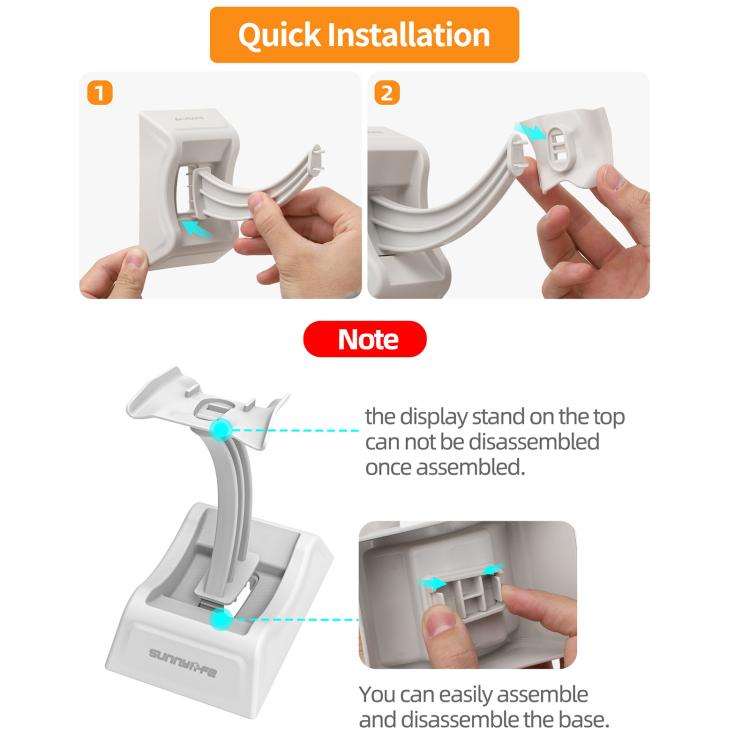 For DJI Flip Sunnylife 2 in 1 Desktop Display Stand Drone Base Mount Exhibition Base Bracket (Grey) - Holder Series by Sunnylife | Online Shopping UK | buy2fix