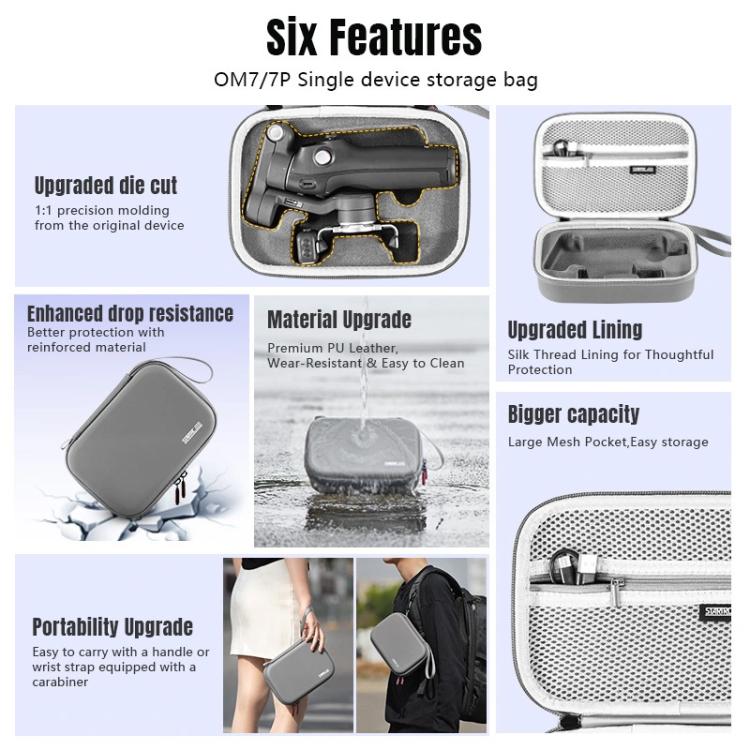 For DJI Osmo Mobile 7 / 7P STARTRC Portable Body Travel Carrying Bag (Grey) -  by STARTRC | Online Shopping UK | buy2fix