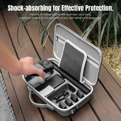 For DJI Osmo 360 STARTRC Full Kit Portable Handbag Shoulder PU Storage Bag (Grey) - Case & Bags by STARTRC | Online Shopping UK | buy2fix