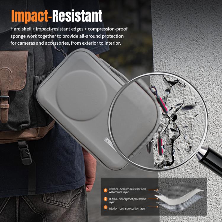 For DJI Osmo 360 STARTRC Full Kit Portable Handbag Shoulder PU Storage Bag (Grey) - Case & Bags by STARTRC | Online Shopping UK | buy2fix