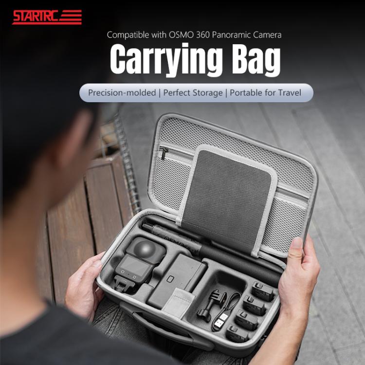 For DJI Osmo 360 STARTRC Full Kit Portable Handbag Shoulder PU Storage Bag (Grey) - Case & Bags by STARTRC | Online Shopping UK | buy2fix