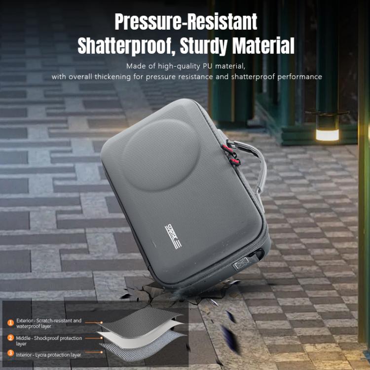 For DJI Osmo 360 STARTRC Full Kit Portable Handbag Shoulder PU Storage Bag (Grey) - Case & Bags by STARTRC | Online Shopping UK | buy2fix