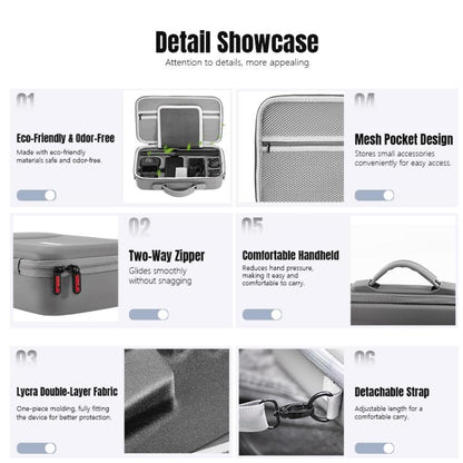 For DJI Osmo 360 STARTRC Full Kit Portable Handbag Shoulder PU Storage Bag (Grey) - Case & Bags by STARTRC | Online Shopping UK | buy2fix