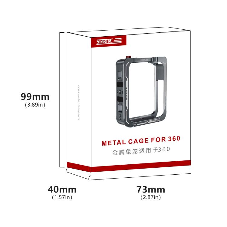 For DJI Osmo 360 STARTRC Metal Cage Frame with Cold Shoe (Grey) - Protection Frame by STARTRC | Online Shopping UK | buy2fix
