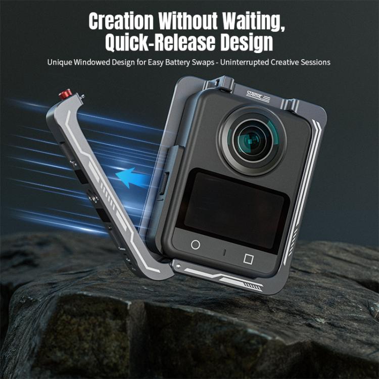 For DJI Osmo 360 STARTRC Metal Cage Frame with Cold Shoe (Grey) - Protection Frame by STARTRC | Online Shopping UK | buy2fix