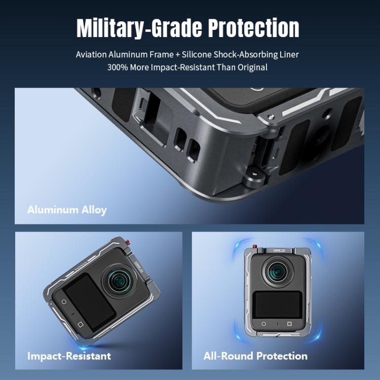 For DJI Osmo 360 STARTRC Metal Cage Frame with Cold Shoe (Grey) - Protection Frame by STARTRC | Online Shopping UK | buy2fix