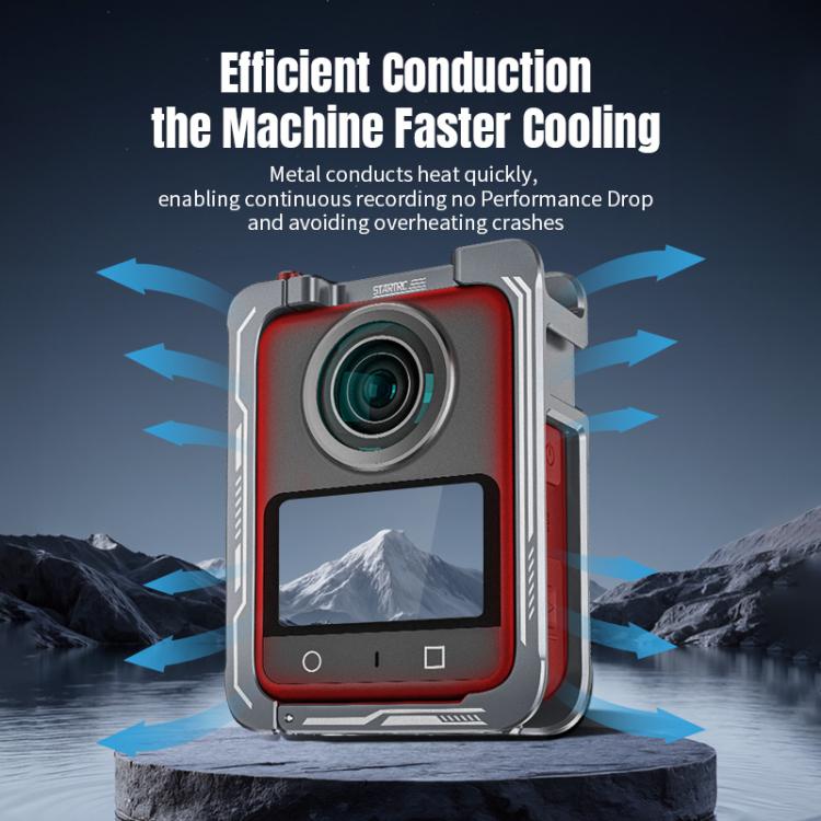 For DJI Osmo 360 STARTRC Metal Cage Frame with Cold Shoe (Grey) - Protection Frame by STARTRC | Online Shopping UK | buy2fix