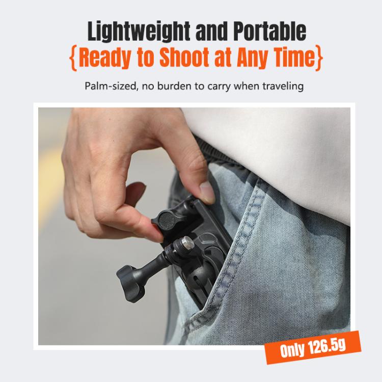 STARTRC Magnetic  Backpack Clip Mount for DJI Osmo 360 / GoPro Action Cameras (Black) - Mount & Holder by STARTRC | Online Shopping UK | buy2fix