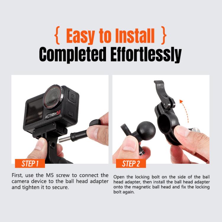 STARTRC Magnetic  Backpack Clip Mount for DJI Osmo 360 / GoPro Action Cameras (Black) - Mount & Holder by STARTRC | Online Shopping UK | buy2fix