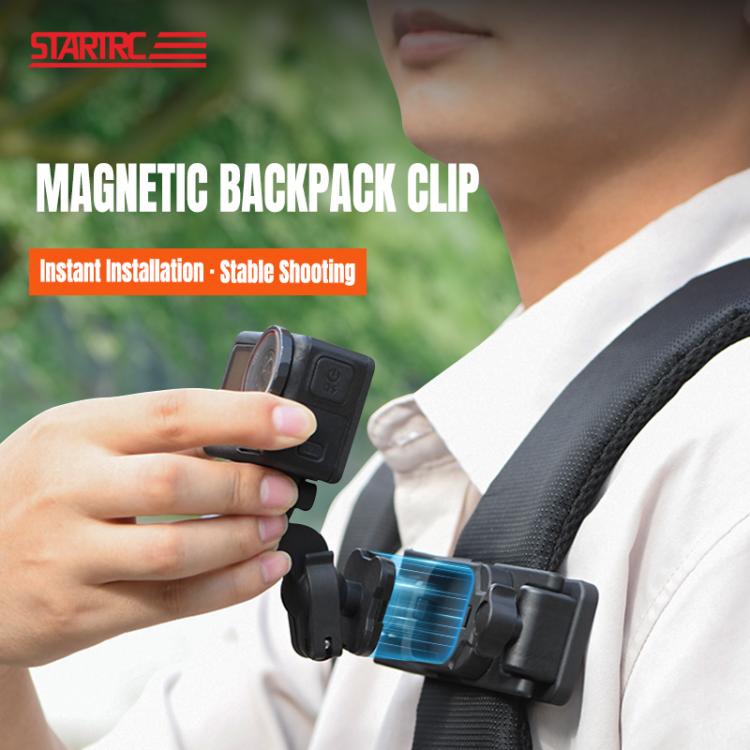 STARTRC Magnetic  Backpack Clip Mount for DJI Osmo 360 / GoPro Action Cameras (Black) - Mount & Holder by STARTRC | Online Shopping UK | buy2fix