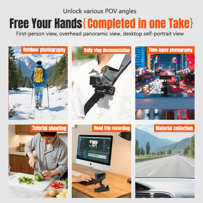 STARTRC Magnetic  Backpack Clip Mount for DJI Osmo 360 / GoPro Action Cameras (Black) - Mount & Holder by STARTRC | Online Shopping UK | buy2fix