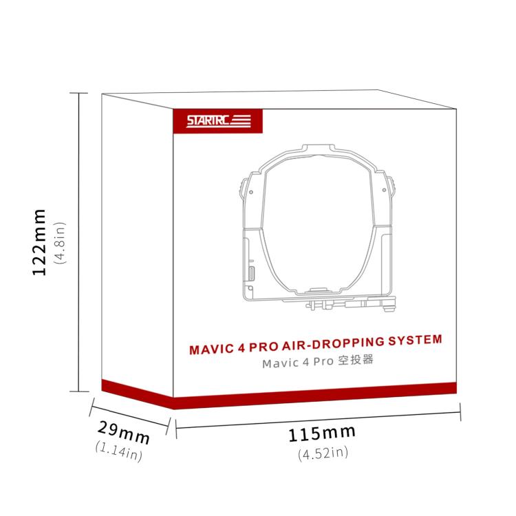 For DJI Mavic 4 Pro STARTRC Air-Dropping System Thrower Parabolic with Expansion Bracket (Black) - Holder Series by STARTRC | Online Shopping UK | buy2fix