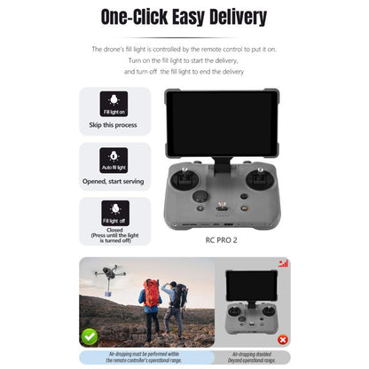 For DJI Mavic 4 Pro STARTRC Air-Dropping System Thrower Parabolic with Expansion Bracket (Black) - Holder Series by STARTRC | Online Shopping UK | buy2fix