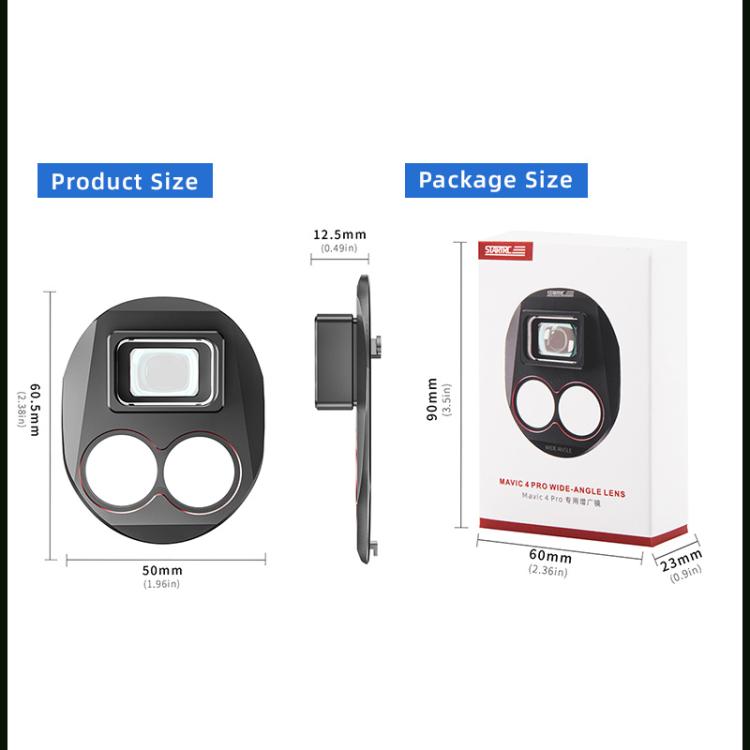 For DJI Mavic 4 Pro STARTRC Drone Wide-Angle Lens Filter (Black) - Lens Filter by STARTRC | Online Shopping UK | buy2fix