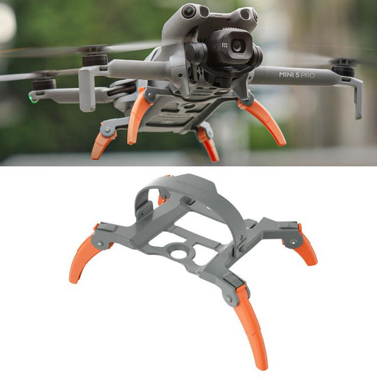 For DJI Mini 5 Pro Sunnylife Landing Gear Heightened Spider Gears Extensions Support Leg Protector (Gray-orange)