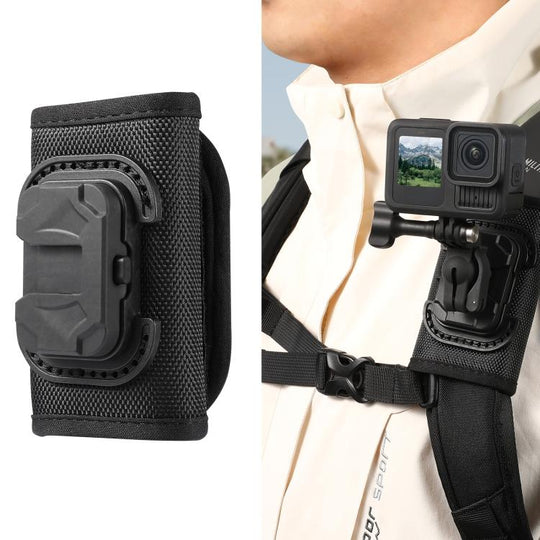 STARTRC Hook And Loop Fastener Universal Backpack Clip Mount (Black)
