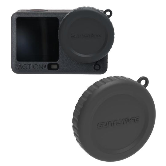 For DJI Osmo Action 6 Sunnylife Silicone Scratch-Proof Camera Lens Protective Cover (Black)