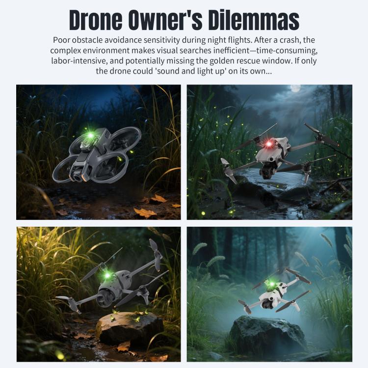 STARTRC Universal V2 Drone Alarm Tracker For DJI Avata Series / Mavic Series / Air Series / Mini Series (Black) - Others by STARTRC | Online Shopping UK | buy2fix