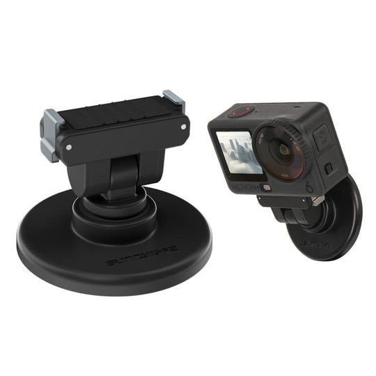 Sunnylife Quick-Release Dual-Direction Magnetic Base Mount 1/4 180 Tilt Adjustable Tabletop Base Bracket For DJI Osmo Nano / Action 6 (Black)