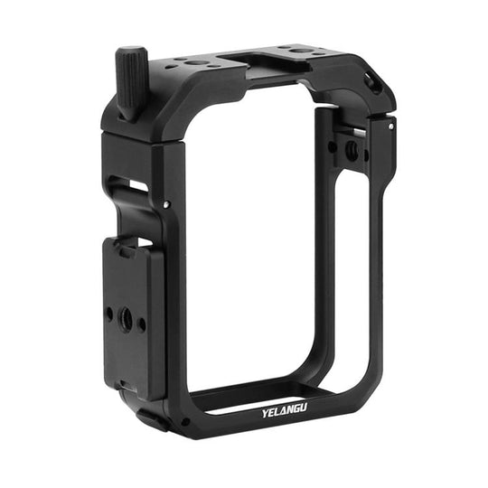 For DJI Osmo 360 YELANGU Metal Protective Cage Expansion Frame with Horizontal Mount Base (Black)