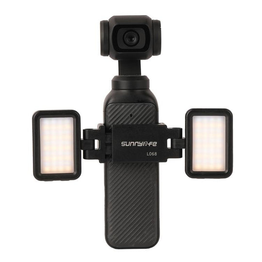 For DJI Osmo Pocket 4 / 3 Sunnylife Adjustable LED Video Light Quick-Release Fill Light Tri-Color Dimmable Portable Fill Lamp (Black)