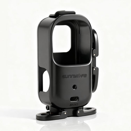 For DJI Osmo Nano Sunnylife Foldable Vertical-Horizontal Adapter Mount Protective Frame Mounting Brackets Housing Cover (Black)