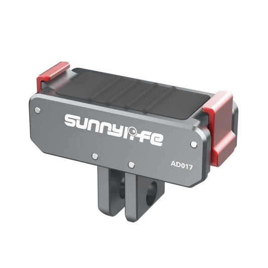 Sunnylife Metal Magnetic Quick Release Adapter Mount Foldable Cam Stand 1/4 Adapter For DJI Osmo Nano / Osmo 360 / Action 5 Pro / 4 / 3 (Grey) - Mount & Holder by Sunnylife | Online Shopping UK | buy2fix