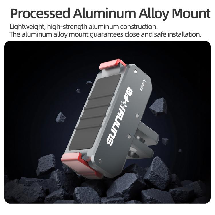 Sunnylife Metal Magnetic Quick Release Adapter Mount Foldable Cam Stand 1/4 Adapter For DJI Osmo Nano / Osmo 360 / Action 5 Pro / 4 / 3 (Grey) - Mount & Holder by Sunnylife | Online Shopping UK | buy2fix