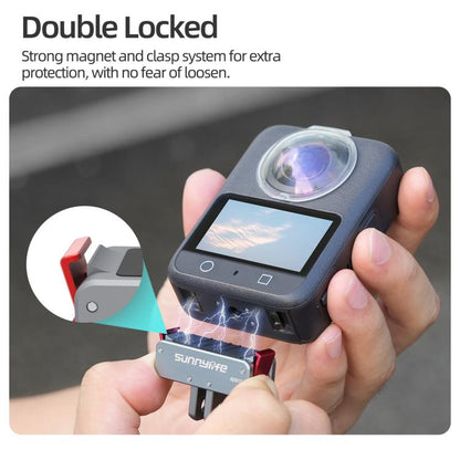 Sunnylife Metal Magnetic Quick Release Adapter Mount Foldable Cam Stand 1/4 Adapter For DJI Osmo Nano / Osmo 360 / Action 5 Pro / 4 / 3 (Grey) - Mount & Holder by Sunnylife | Online Shopping UK | buy2fix