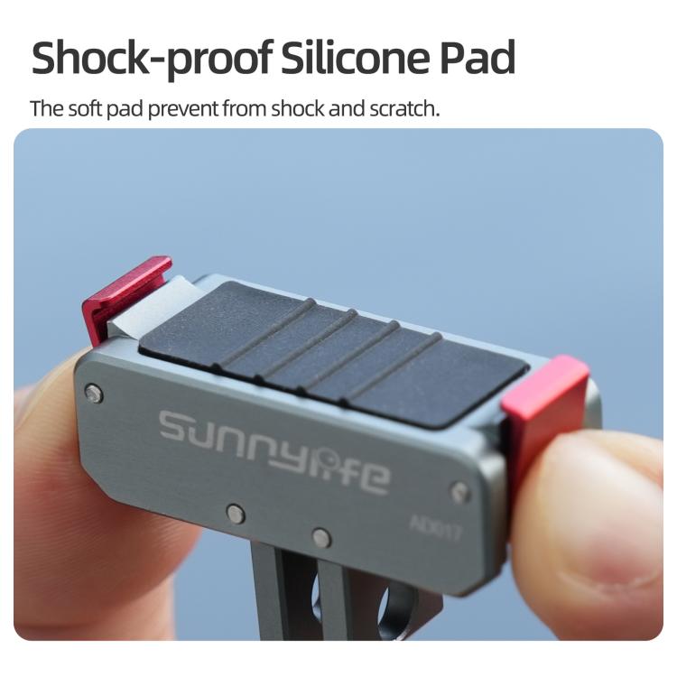 Sunnylife Metal Magnetic Quick Release Adapter Mount Foldable Cam Stand 1/4 Adapter For DJI Osmo Nano / Osmo 360 / Action 5 Pro / 4 / 3 (Grey) - Mount & Holder by Sunnylife | Online Shopping UK | buy2fix