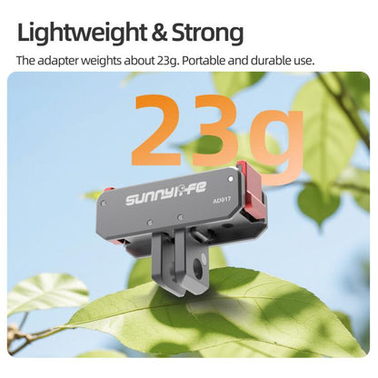 Sunnylife Metal Magnetic Quick Release Adapter Mount Foldable Cam Stand 1/4 Adapter For DJI Osmo Nano / Osmo 360 / Action 5 Pro / 4 / 3 (Grey) - Mount & Holder by Sunnylife | Online Shopping UK | buy2fix