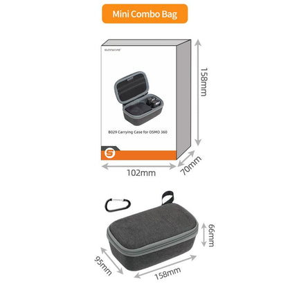 For DJI Osmo 360 Sunnylife Mini Travel Hard Storage Box Bag (Grey) - Case & Bags by Sunnylife | Online Shopping UK | buy2fix