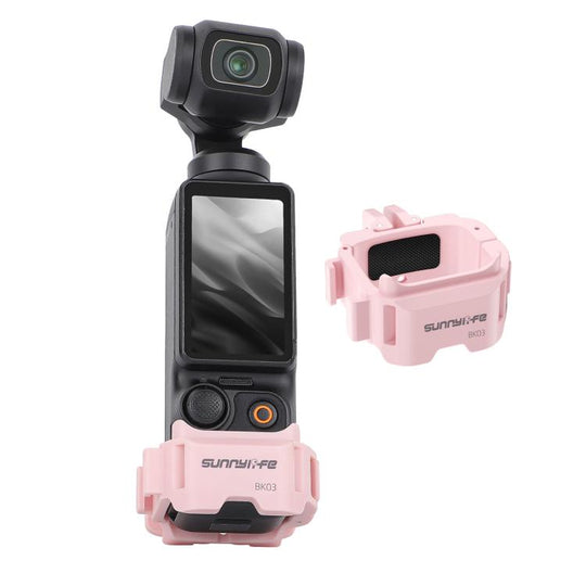 For DJI OSMO Pocket 4 / 3 Sunnylife Quick Release Adapter Mount Frame Two-Way Adapter Expansion Selfie Stick Tripod Adapter (Pink)
