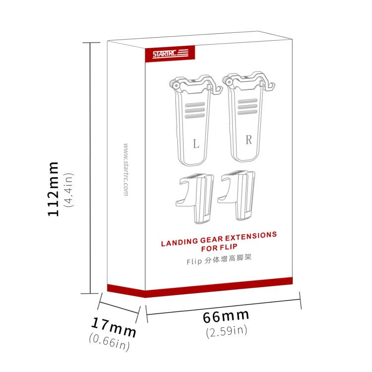 For DJI Flip STARTRC Split Type Drone Landing Gear Height Extensions Rack (Grey) - Landing Gear by STARTRC | Online Shopping UK | buy2fix