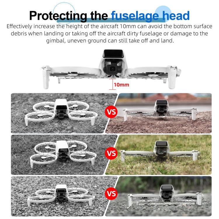 For DJI Flip STARTRC Split Type Drone Landing Gear Height Extensions Rack (Grey) - Landing Gear by STARTRC | Online Shopping UK | buy2fix