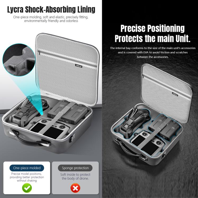 For DJI Mavic 4 Pro / RC 2 STARTRC Shoulder PU Storage Bag Handbag (Grey) - Backpacks & Bags by STARTRC | Online Shopping UK | buy2fix