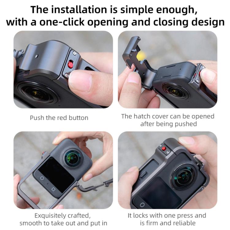 For DJI Osmo 360 Aluminum Alloy Protective Cage Expansion Frame (Grey) - Protection Frame by buy2fix | Online Shopping UK | buy2fix