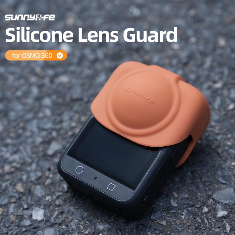 For DJI Osmo 360 Sunnylife Silicone Lens Cap Protective Cover Lens Protector (Orange) - Case & Bags by Sunnylife | Online Shopping UK | buy2fix