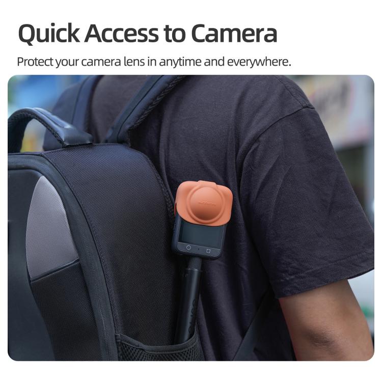 For DJI Osmo 360 Sunnylife Silicone Lens Cap Protective Cover Lens Protector (Black) - Case & Bags by Sunnylife | Online Shopping UK | buy2fix