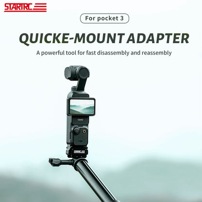 For DJI Pocket 3 STARTRC Quick Mount Adapter Extension Bracket (Black) - Mount & Holder by STARTRC | Online Shopping UK | buy2fix