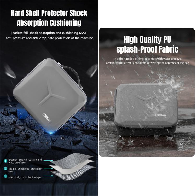 For DJI Mavic 4 Pro / RC Pro 2 STARTRC All-rounder Shoulder PU Storage Bag Handbag (Grey) - Backpacks & Bags by STARTRC | Online Shopping UK | buy2fix