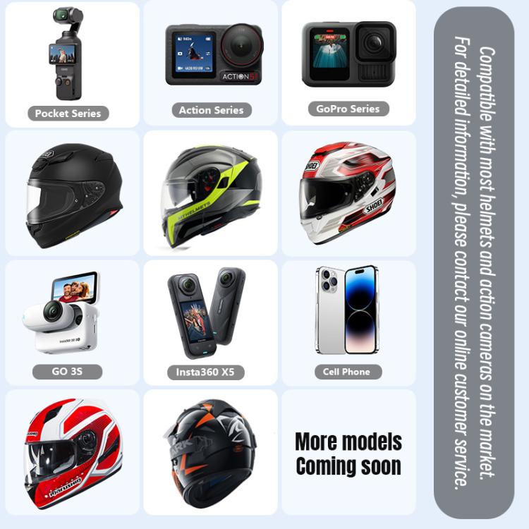 STARTRC Helmet Chin Mount Clip For GoPro, Insta360, DJI and Other Action Cameras (Black) - Mount & Holder by STARTRC | Online Shopping UK | buy2fix