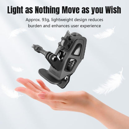 STARTRC Helmet Chin Mount Clip For GoPro, Insta360, DJI and Other Action Cameras (Black) - Mount & Holder by STARTRC | Online Shopping UK | buy2fix