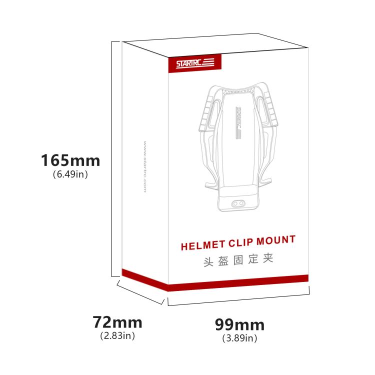 STARTRC Helmet Chin Mount Clip For GoPro, Insta360, DJI and Other Action Cameras (Black) - Mount & Holder by STARTRC | Online Shopping UK | buy2fix